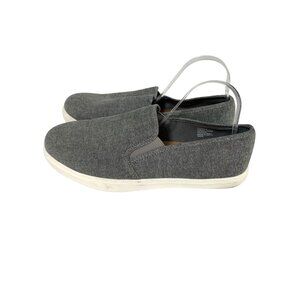 Torrid Womens Size 12WW Canvas Slip On Flat Sneaker Shoes Gray Loafer Boat